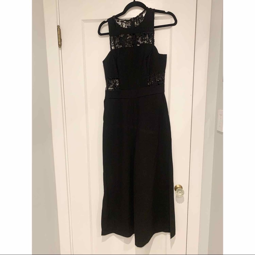 ASOS Black Jumpsuit with Lace Detail - Picture 2 of 11